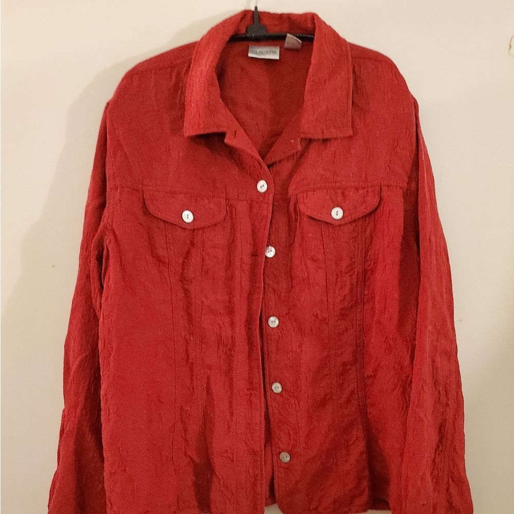 Chico's Red lightweight jacket